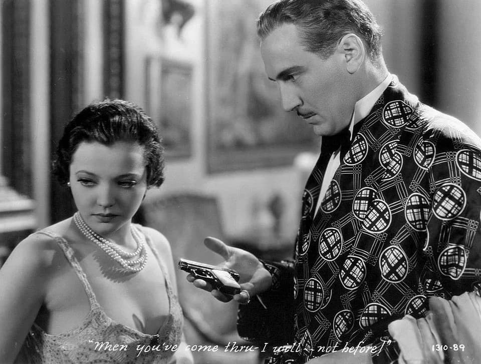 Paul Lukas - Sylvia Sidney and Paul Lukas in a scene from the 1931 American film City Streets.