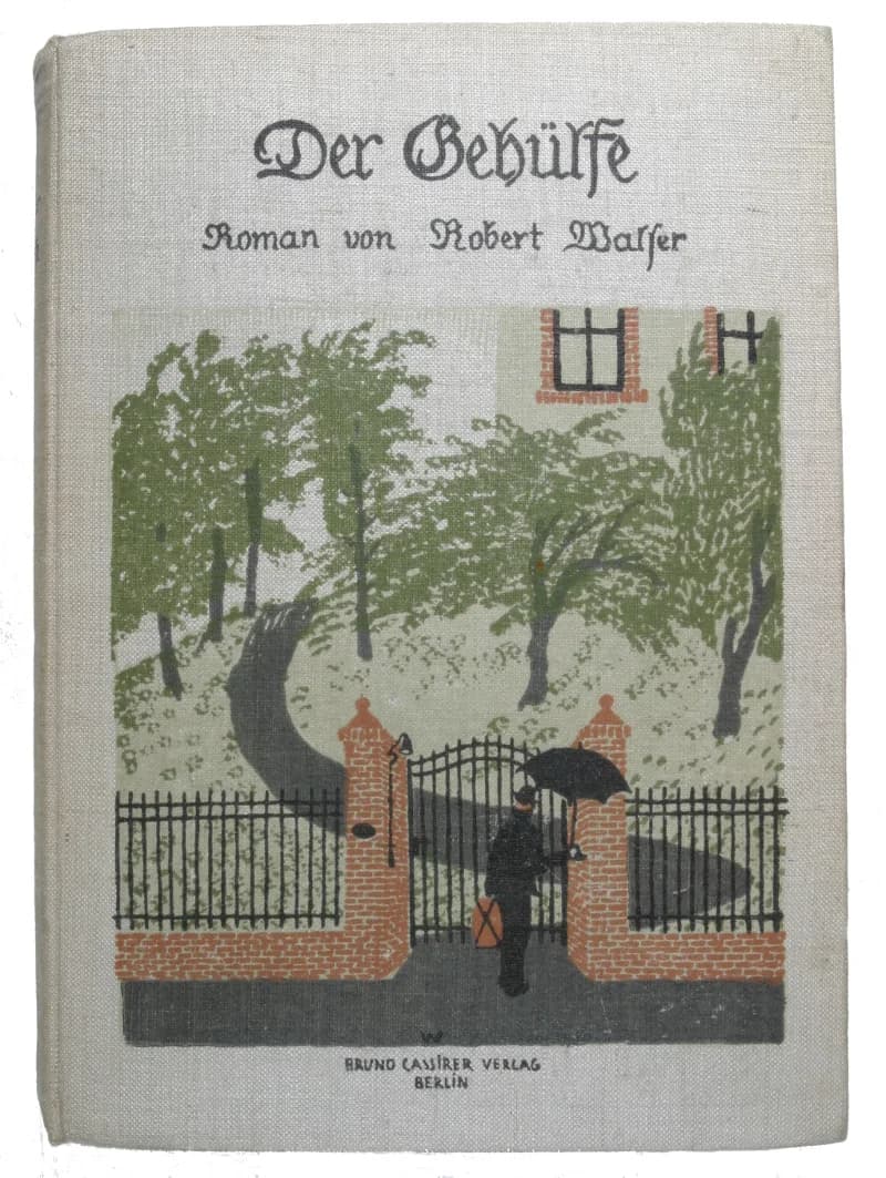 Robert Walser - Page de couverture réalisée par Karl Walser pour livre de son frère Robert Walser "Der Gehülfe", 1908
Photo: Patrick Weyeneth