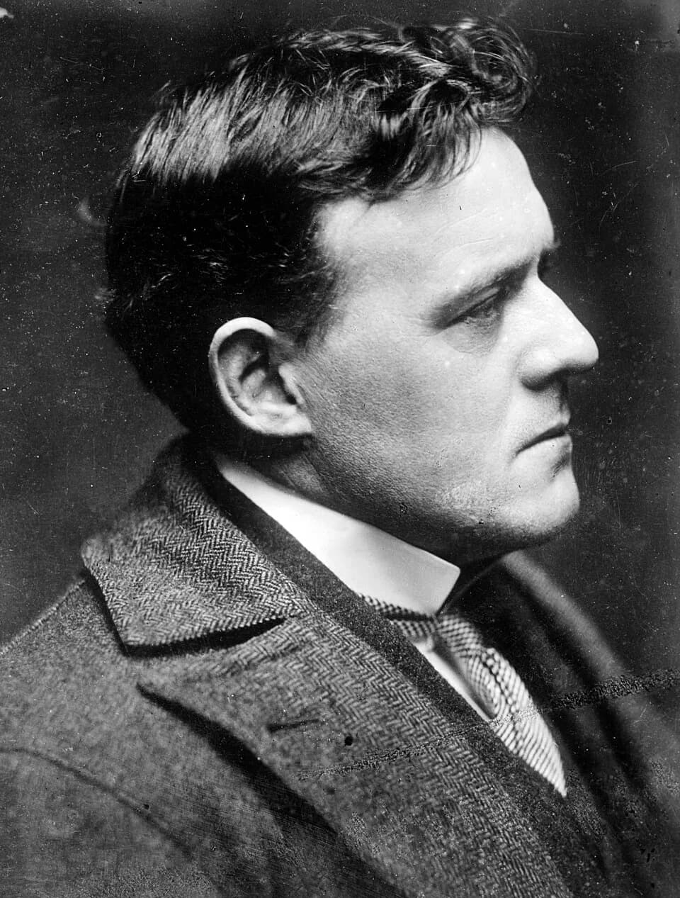 Hilaire Belloc - Hilaire Belloc portrait by T. & R. Annan & Sons, vintage bromide print, 1910