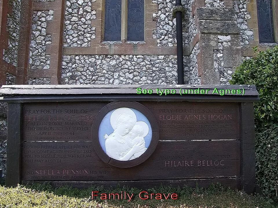 Hilaire Belloc - Hilaire Belloc's family grave