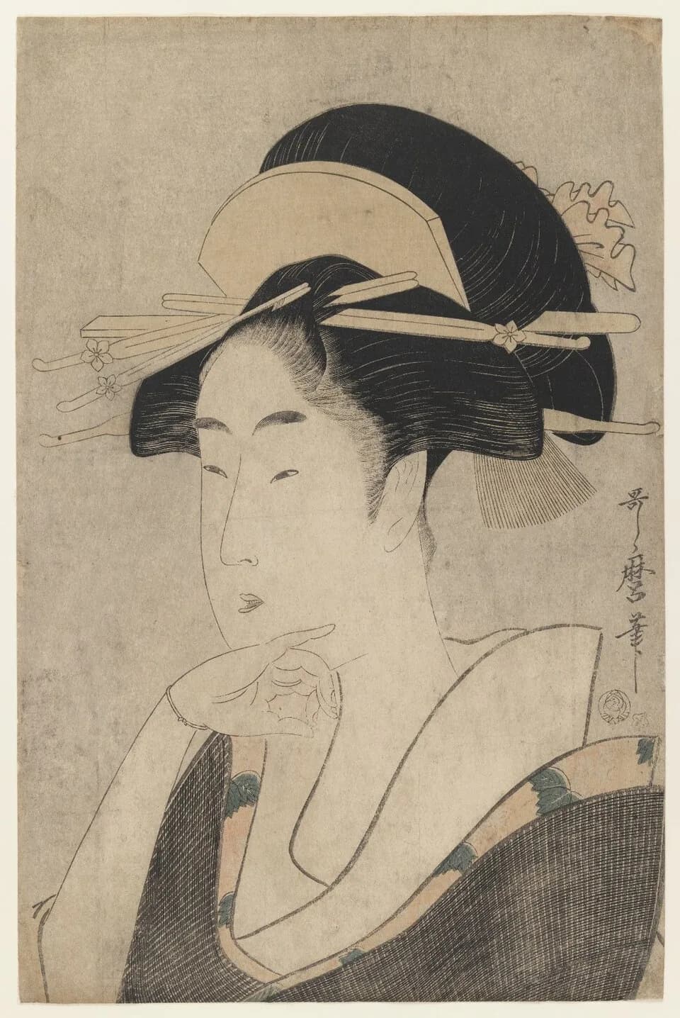 Kitagawa Utamaro - Brooklyn Museum - Large Head and Bust Portrait of Beauty - Kitagawa Utamaro.jpg