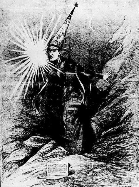 Thomas Edison - "The Wizard's Search" - illustration, from the front page of the 9 July 1879 New York Daily Graphic