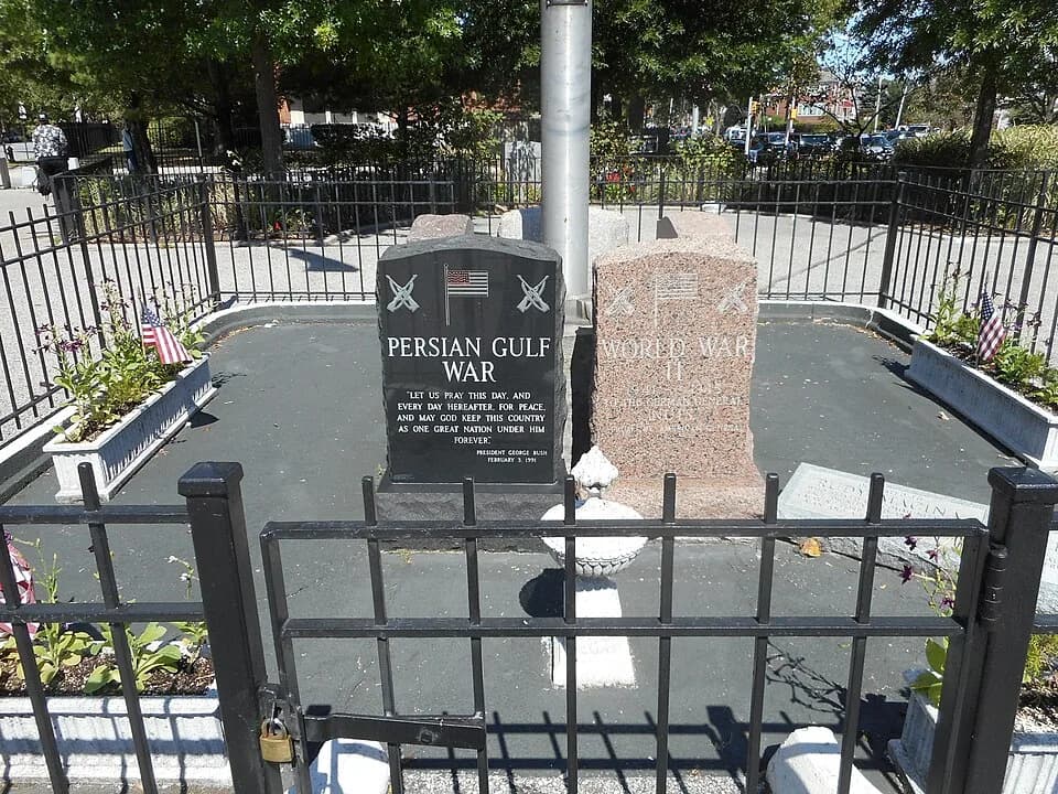 George H. W. Bush - The Rudy Macina Peace Memorial Plaza on Pelham Parkway at  Williamsbridge Road and Esplanade in the East Bronx. Further details to come later.