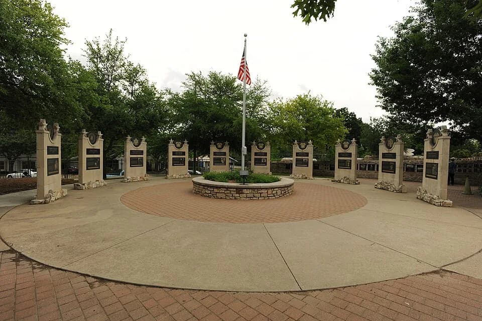 Harry S. Truman - Plaza of the Presidents, commemorating all the US presidents who served during World War II; outdoor display on the grounds of the National Museum of the Pacific War, Fredericksburg,