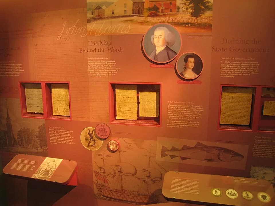 John Adams - Interior view - Commonwealth Museum, in the Massachusetts Archives, Boston, Massachusetts, USA.