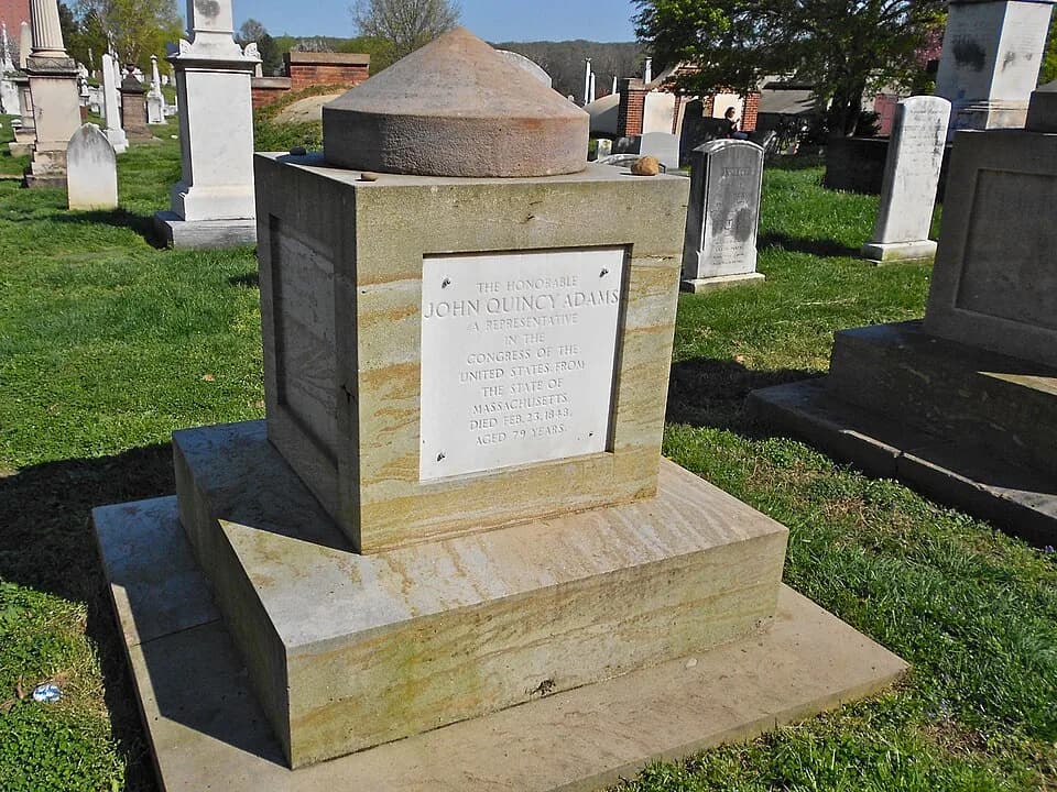 John Quincy Adams - The cenotaph of Congressman (also former President of US) John Quincy Adams in the Congressional Cemetery, Washington, DC