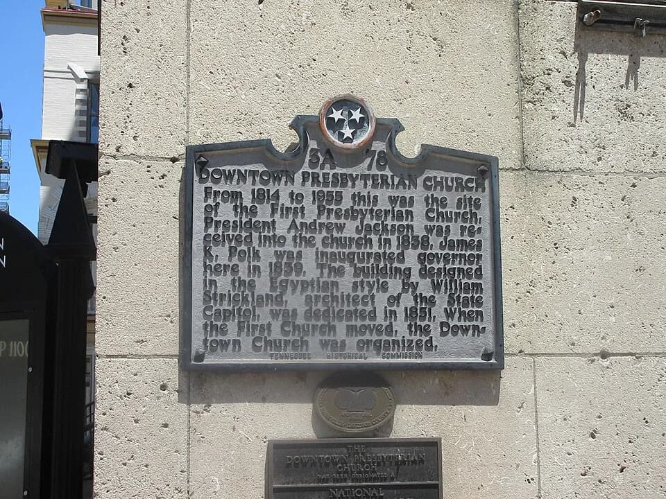 Andrew Jackson - First Presbyterian Church, Nashville