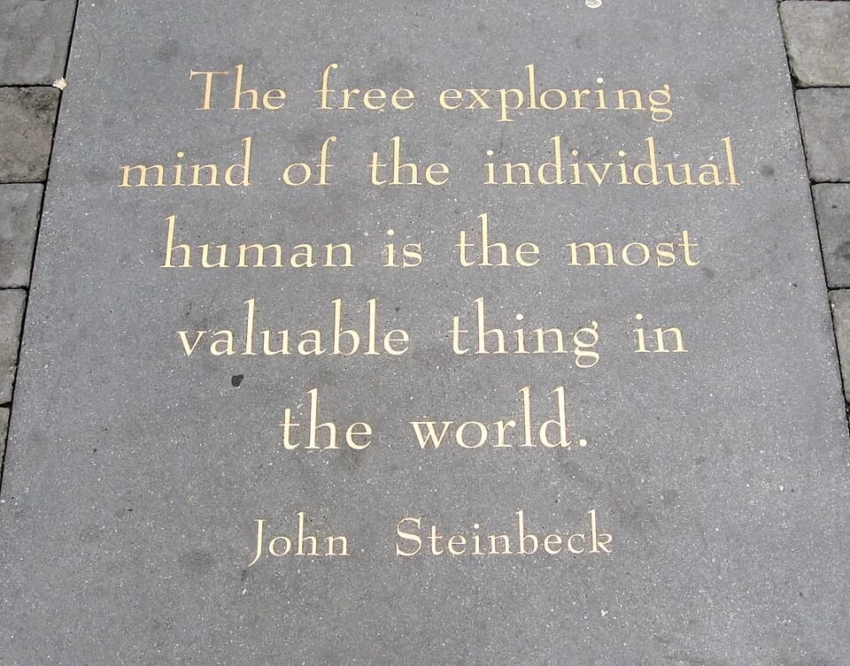 John Steinbeck - John Steinbeck's poem plague near the City Lights Bookstore in San Francisco Chinatown's Jack Kerouac Alley.