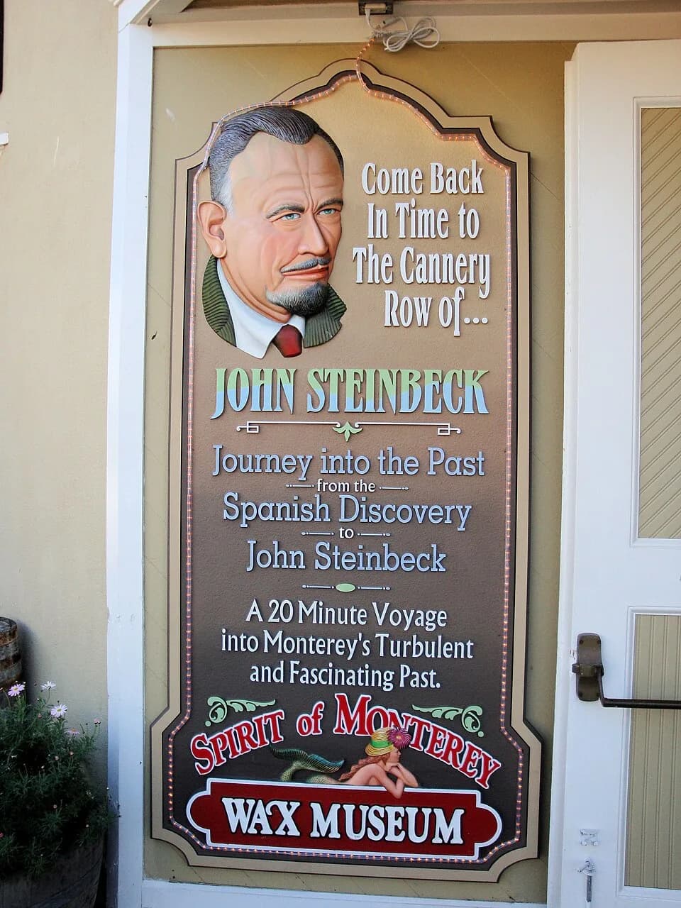 John Steinbeck - Welcome to Cannery Row, one of the most beautiful coastal areas in the country. Monterey visitors rank Cannery Row as their favorite spot on the Peninsula. 
Immortalized by John Stein
