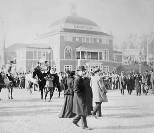 Grover Cleveland - President Grover Cleveland at the Cotton States and International Exposition, Atlanta, 1887 (file title is not correct this is 1887 not 1895)