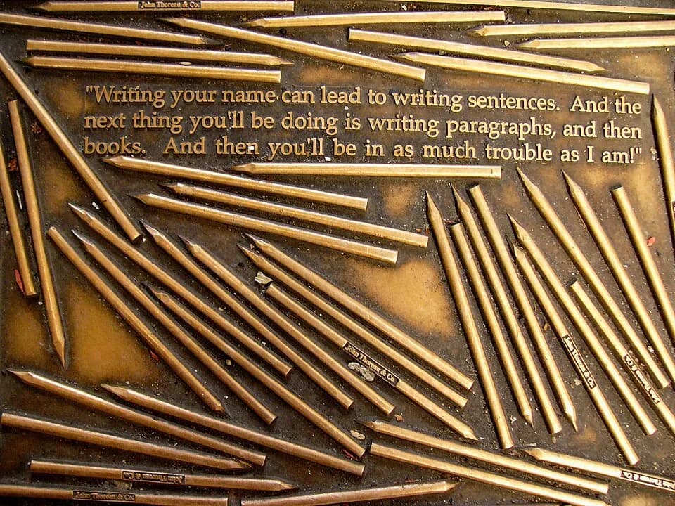 Henry David Thoreau - Quote from Henry David Thoreau on Library Way in New York City. Taken on February 28, 2007.