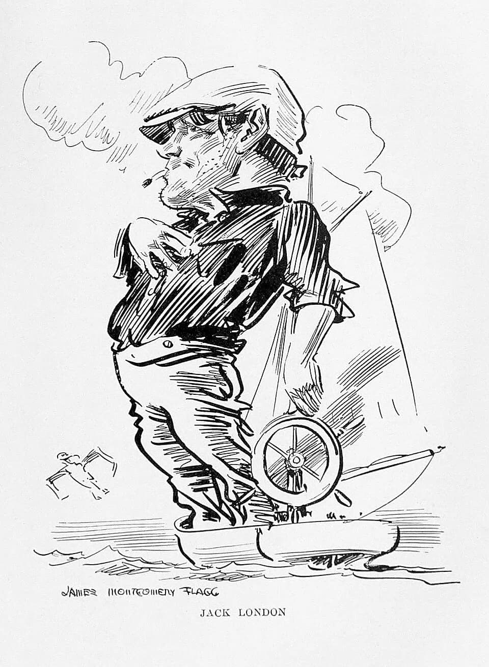 Jack London - Drawing/Cartoon of Jack London.