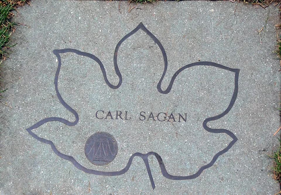 Carl Sagan - New York City. Stone dedicated to Carl Sagan at Brooklyn Botanical Garden.