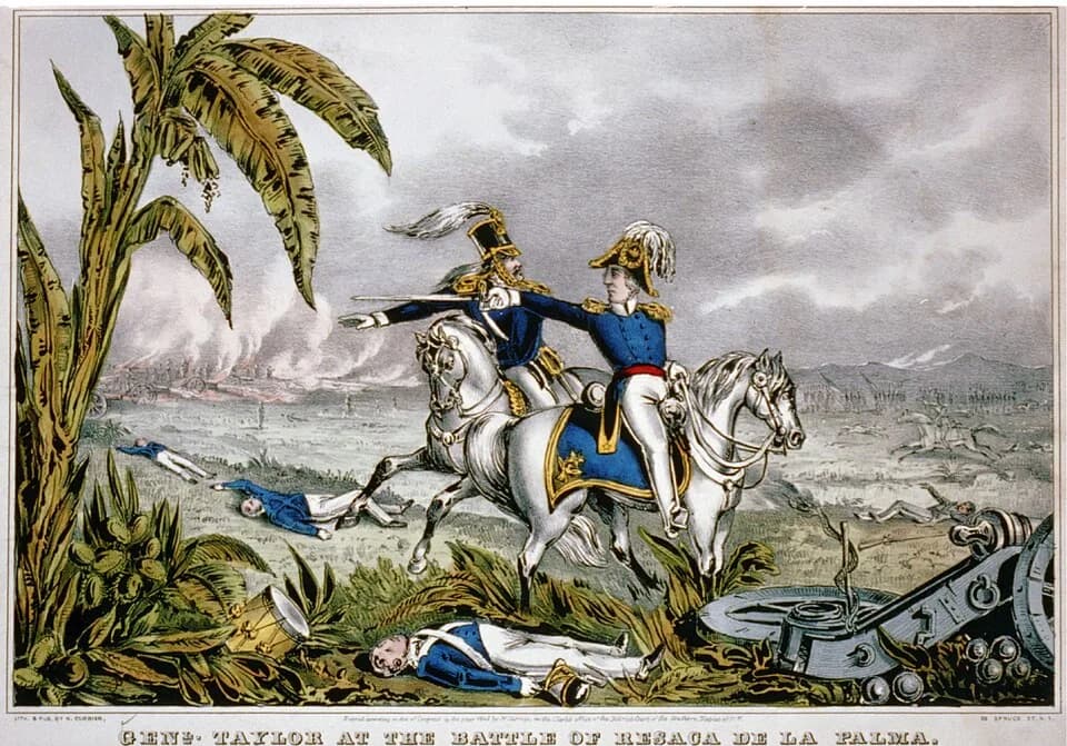 Zachary Taylor - Genl. Taylor at the battle of Resaca de la Palma (Currier &amp; Ives)