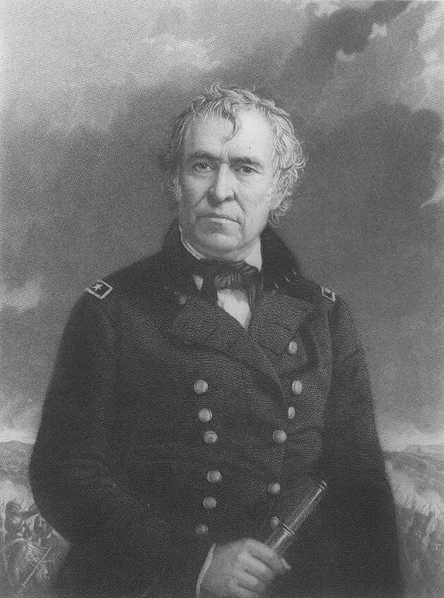 Zachary Taylor - Zachary Taylor, half-length portrait, facing slightly left, in uniform, holding telescope. Engraving by Alexander Hay Ritchie.
