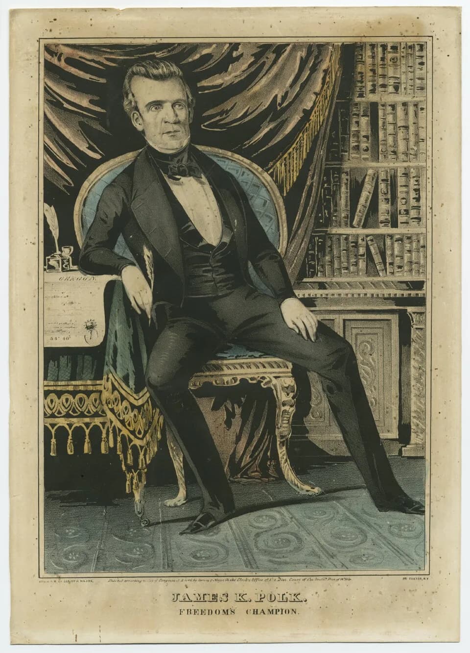 James K. Polk - Collection: Cornell University Collection of Political Americana, Cornell University Library
Repository: Susan H. Douglas Political Americana Collection, #2214 Rare &amp; Manuscript Co