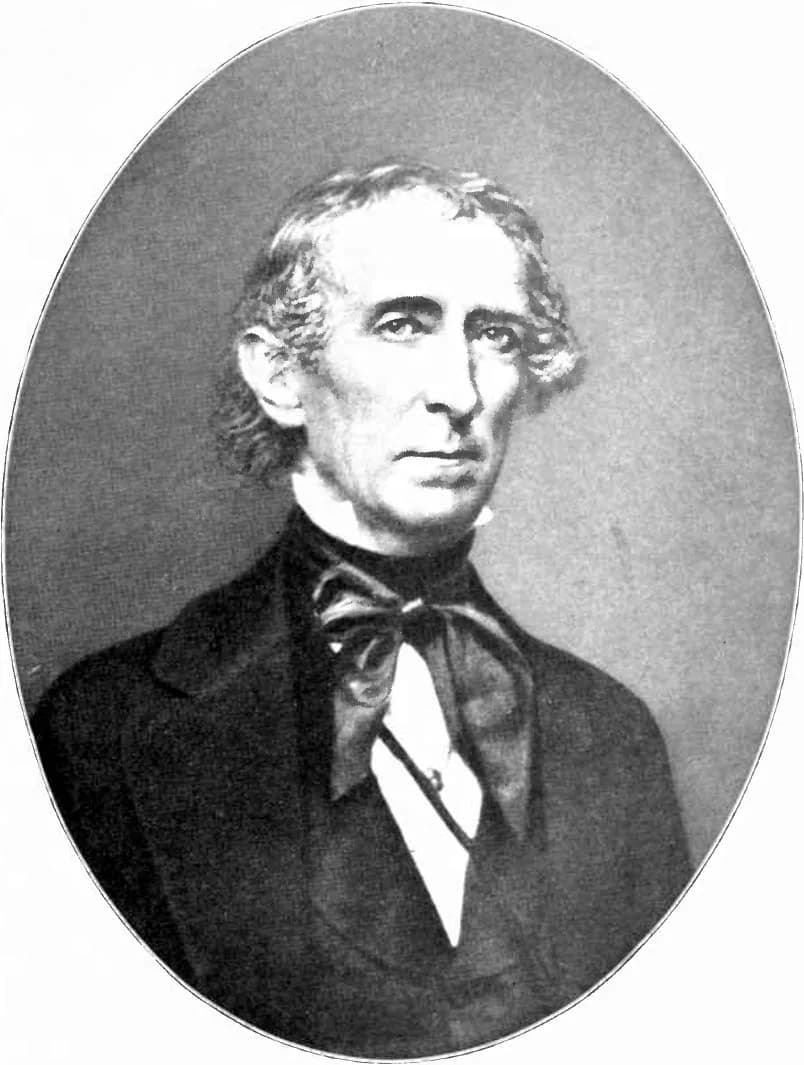 John Tyler - Portrait photograph of President of the United States John Tyler in an oval format