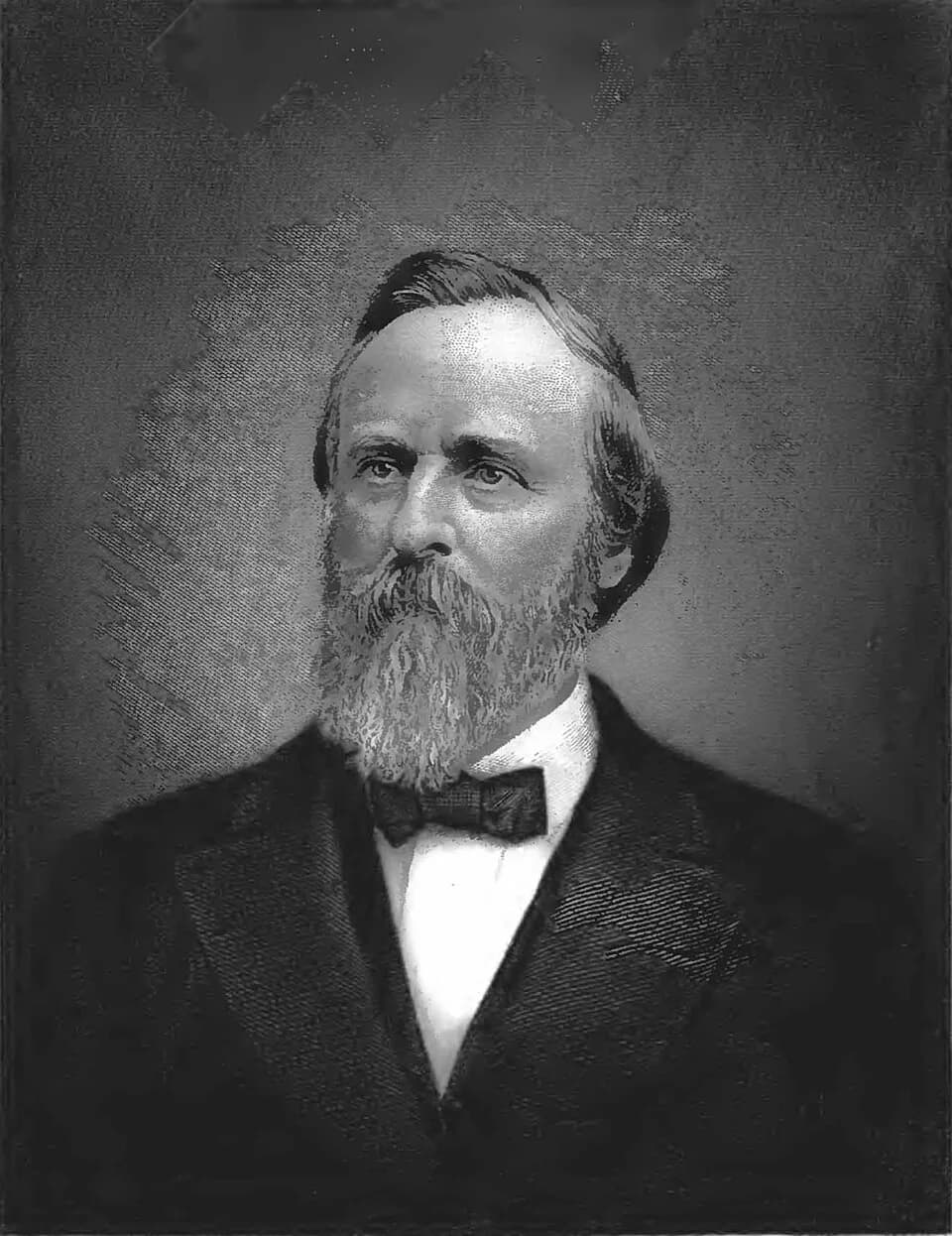 Rutherford B. Hayes - Steel portrait engraving of Rutherford B. Hayes.