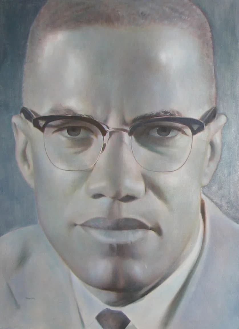 Malcolm X - Malcolm X portrait by Robert Templeton.jpg
