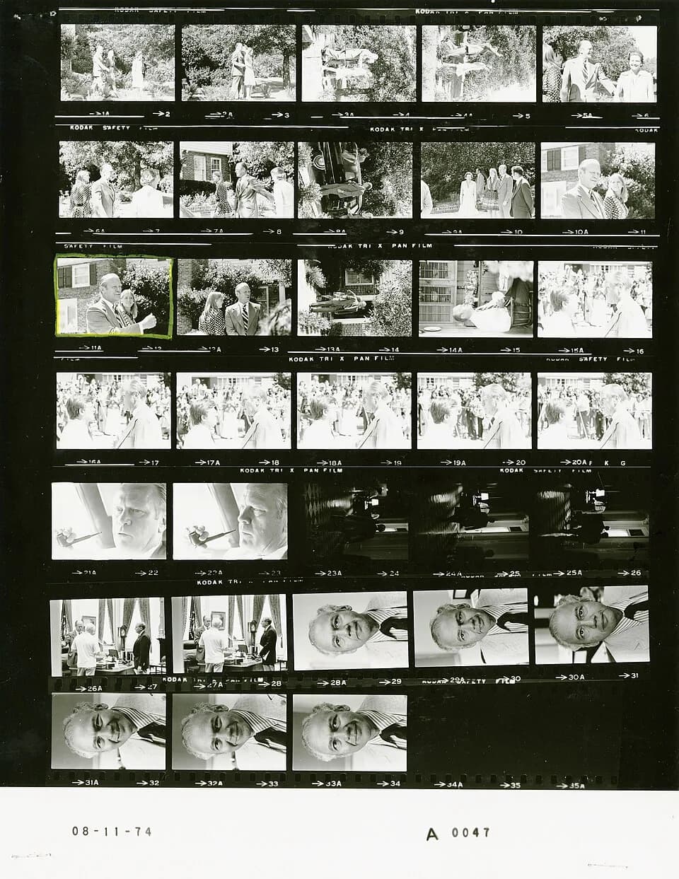 Milton Friedman - The photo contact sheet, identified as A0047 by the White House Photographic Office (WHPO), is housed at the Gerald R. Ford Presidential Library, a branch of the National Archives an