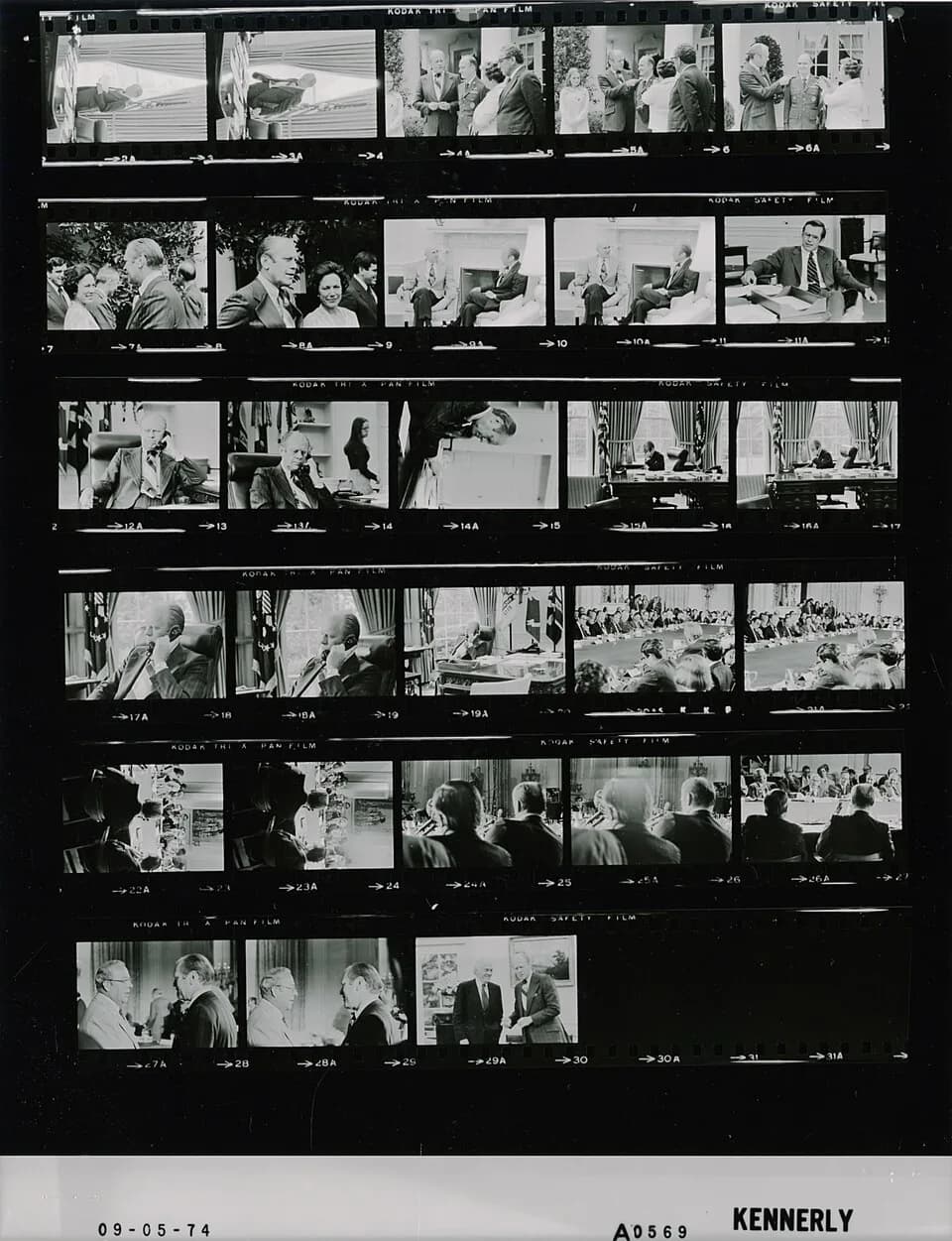 Milton Friedman - The photo contact sheet, identified as A0569 by the White House Photographic Office (WHPO), is housed at the Gerald R. Ford Presidential Library, a branch of the National Archives an