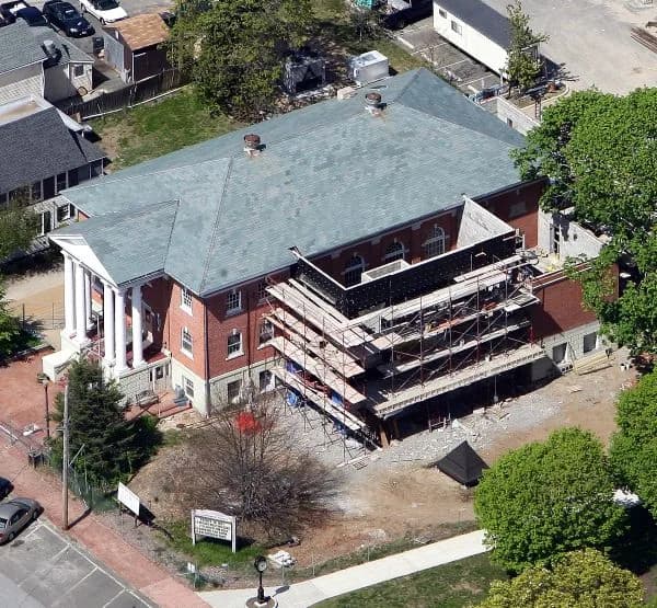Katharine Hepburn - This is the historic circa 1910 building in which The Katharine Hepburn Cultural Arts Center will be housed. It is under renovation and is being added on to.
