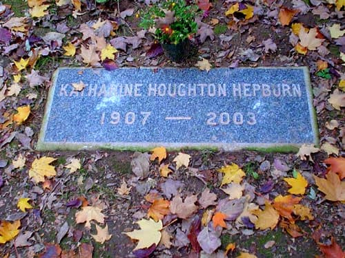 Katharine Hepburn - The grave of actress Katharine Hepburn, at Cedar Hill Cemetery in Hartford.