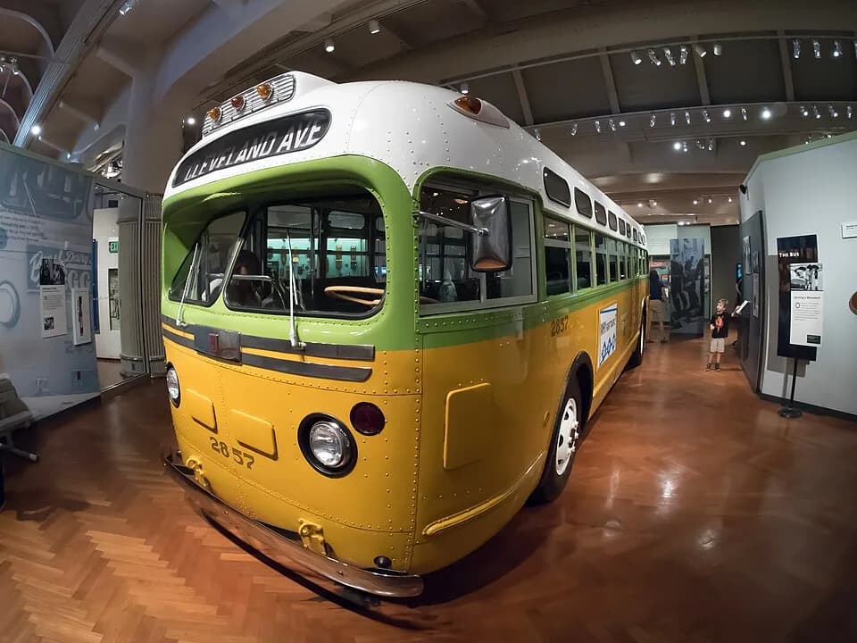 Rosa Parks - The bus Rosa Parks was riding at around 6 p.m., Thursday, December 1, 1955, in downtown Montgomery.