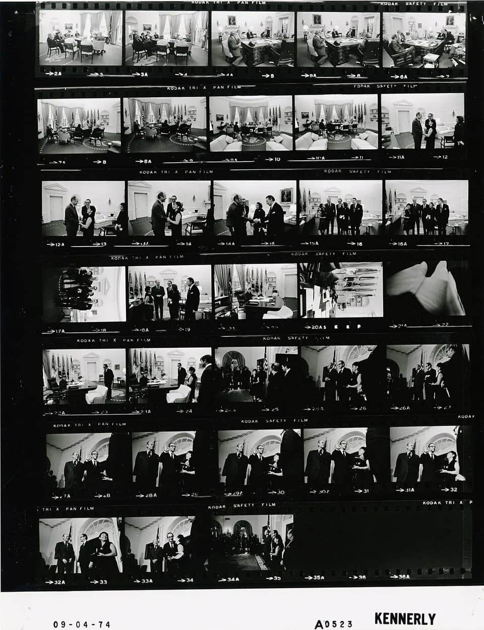Ayn Rand - The photo contact sheet, identified as A0523 by the White House Photographic Office (WHPO), is housed at the Gerald R. Ford Presidential Library, a branch of the National Archives and Recor
