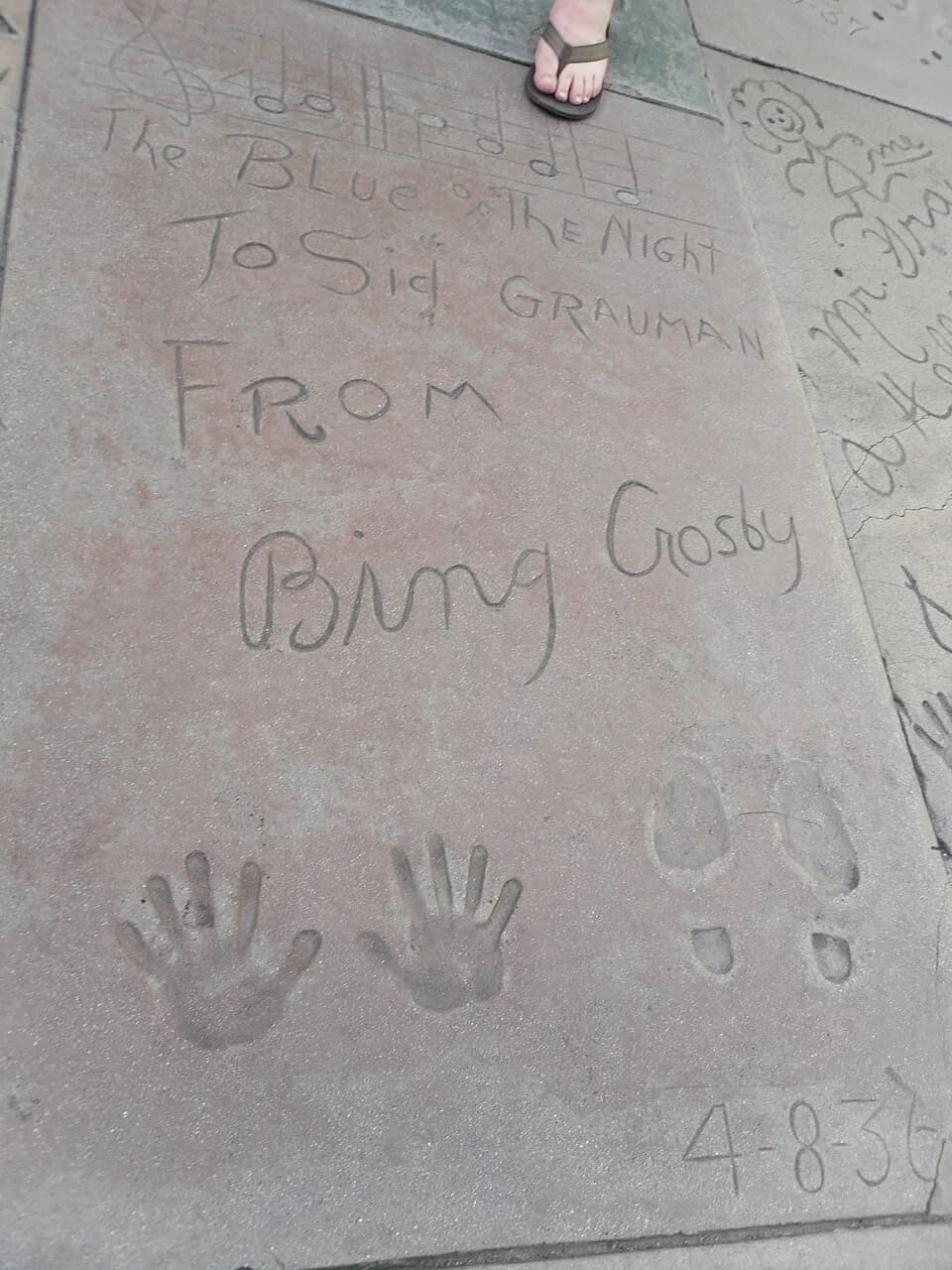 Bing Crosby - Bing Crosby's signature at Grauman's Chinese Theatre