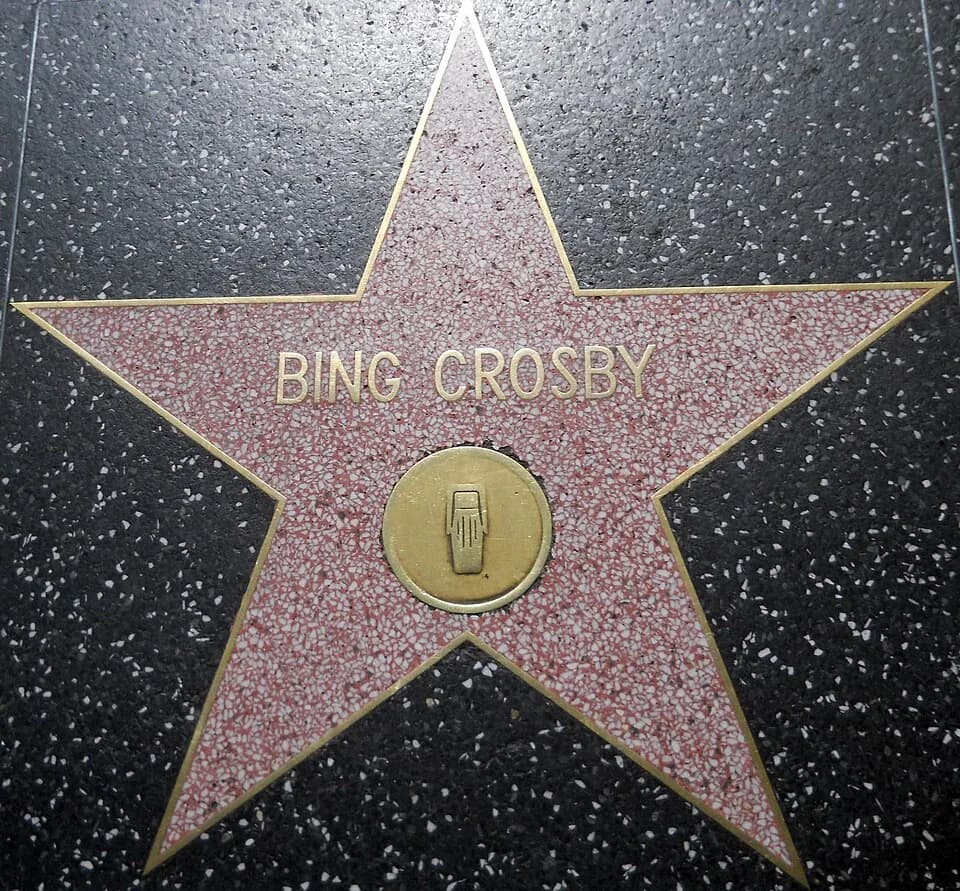 Bing Crosby - One of Bing Crosby's three stars on the Hollywood Walk of Fame at 6769 Hollywood Blvd., Los Angeles, California