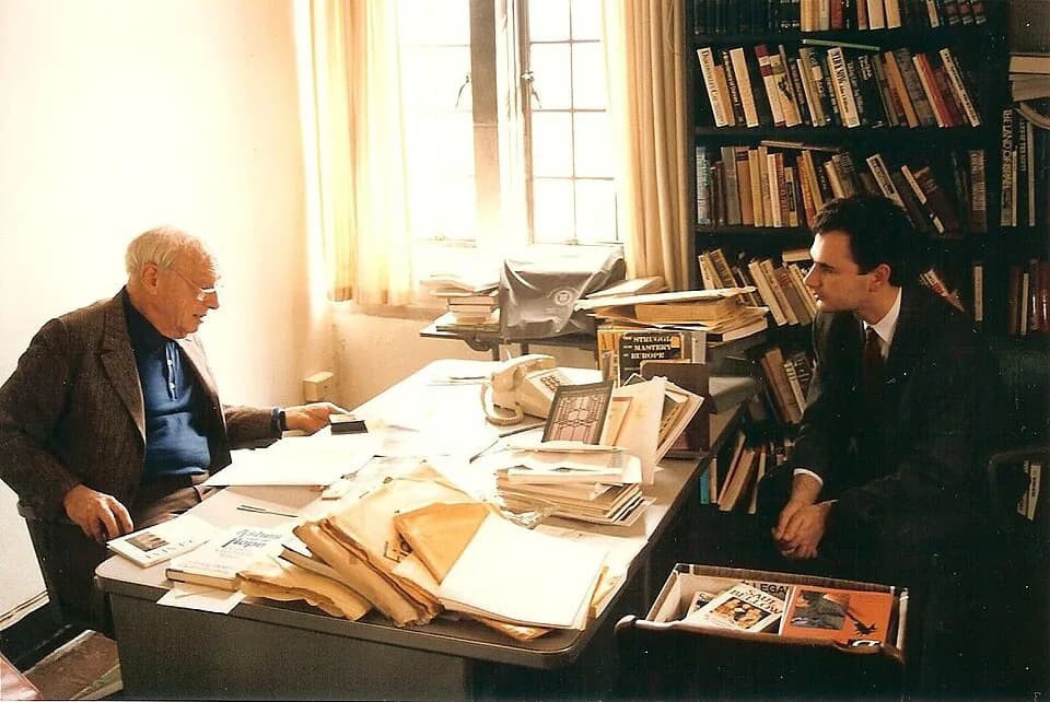 Saul Bellow - Photograph taken during the Stojanovic's interview with Saul Bellow at the University of Chicago.