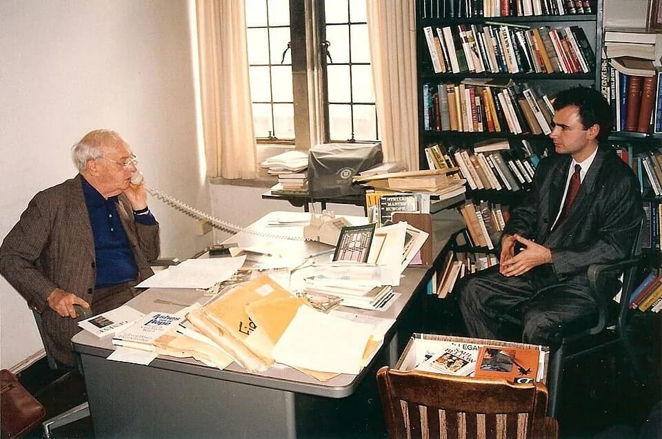 Saul Bellow - Photograph taken during the Stojanovic's interview with Saul Bellow at the University of Chicago.