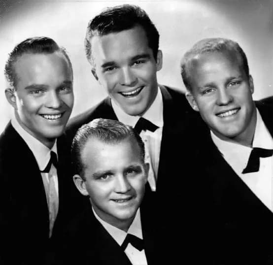 Bing Crosby - Photo of the Crosby Brothers. These are the sons of Bing Crosby from his first marriage; they performed as an act at one time. From left: Dennis, Gary, Lindsay, and Phillip.