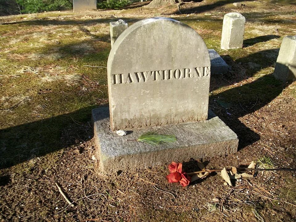 Nathaniel Hawthorne - Grave of Nathaniel Hawthorne, Sleepy Hollow Cemetery in Concord, Massachusetts