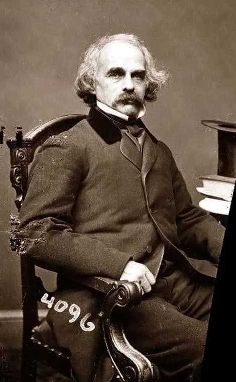 Nathaniel Hawthorne - Another version of the photo: http://upload.wikimedia.org/wikipedia/commons/e/e4/Nathaniel_Hawthorne_old.jpg