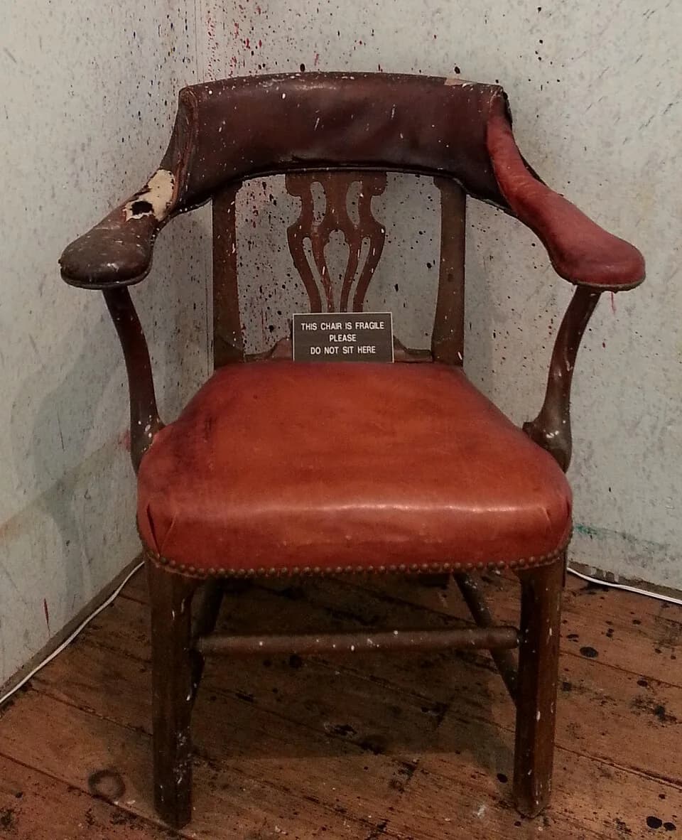 Jackson Pollock - Chair in the corner of the studio at the Pollock-Krasner House and Study Center in Springs, New York.