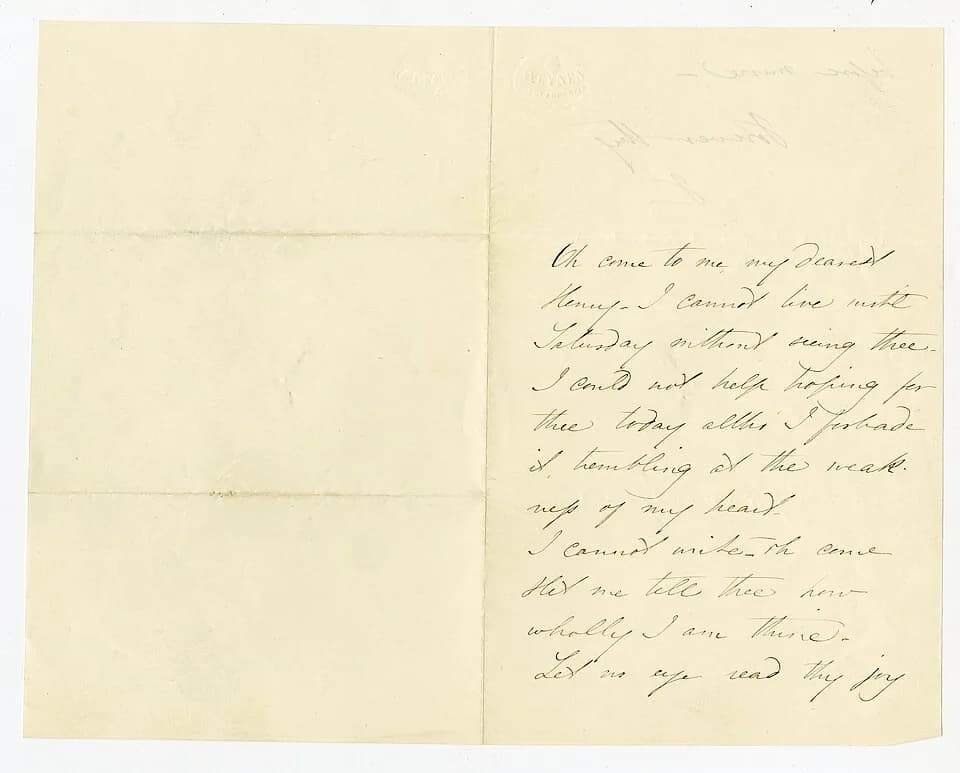 Henry Wadsworth Longfellow - Manuscript letter
Archives Number: 1011/002.001-013#003
Fanny Appleton to Henry Longfellow, 10 May 1843
Keywords: correspondence; henry wadsworth longfellow; frances eliza