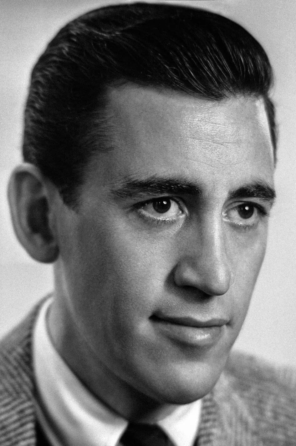 J. D. Salinger - Portrait of American author J. D. Salinger photographed by Lotte at Atelier Jacobi in New York City, October 11, 1950 (source: Fine Books &amp; Collections). The photo was used as an 