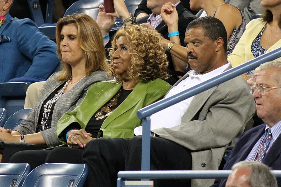 Aretha Franklin - Aretha Franklin watching Roger Federer at the 2011 US Open