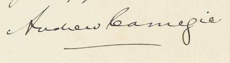 Andrew Carnegie - Andrew Carnegie Signature