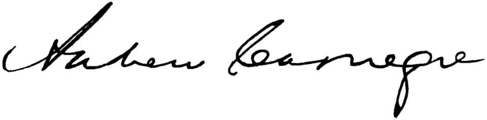 Andrew Carnegie - Signature of industrialist Andrew Carnegie.