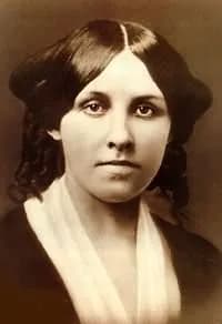 Louisa May Alcott - Headshot of Louisa May Alcott (November 29, 1832 – March 6, 1888), American novelist, at age 20