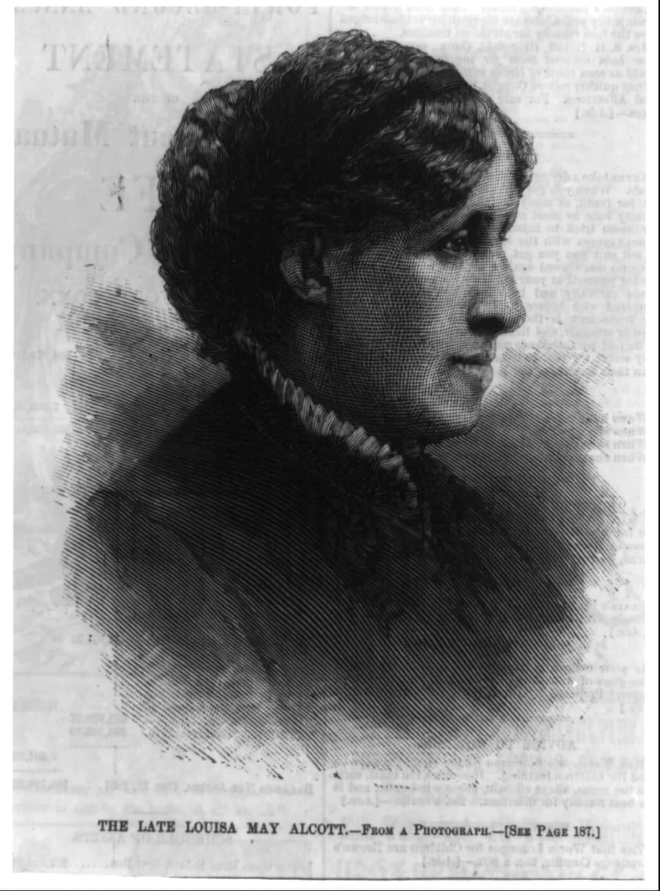 Louisa May Alcott - The late Louisa May Alcott, author of Little Women.
