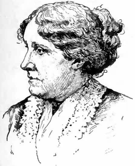 Louisa May Alcott - Portrait drawing of author Louisa May Alcott.