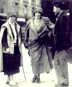 Ezra Pound - "Little Review" reunion:
Jane Heap, Mina Loy, & Ezra Pound, Paris, c. 1923