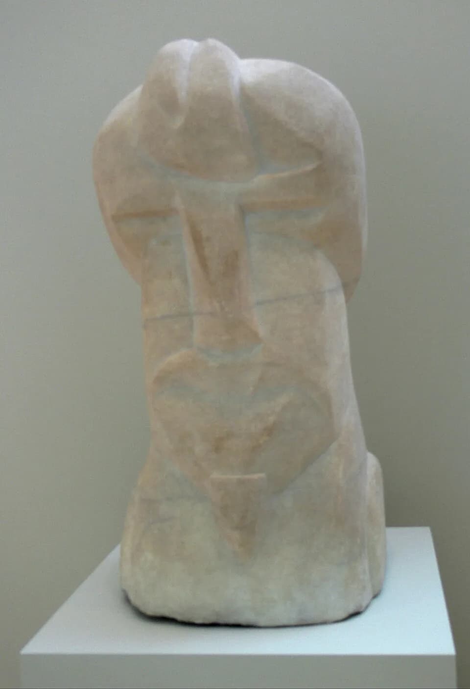 Ezra Pound - Henri Gaudier-Brzeska: Hieratic Head of Ezra Pound, marble, 1914; Nasher Sculpture Center, Dallas, Texas (Raymond and Patsy Nasher Collection, acquired in 1988)