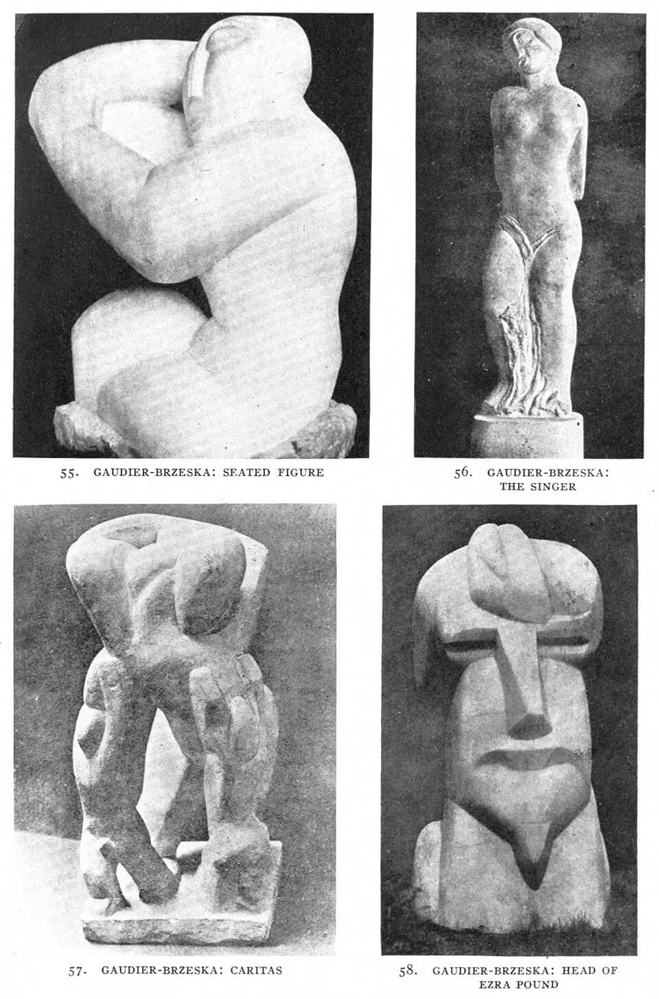Ezra Pound - * seated figure
the singer
caritas
head of Ezra Pound