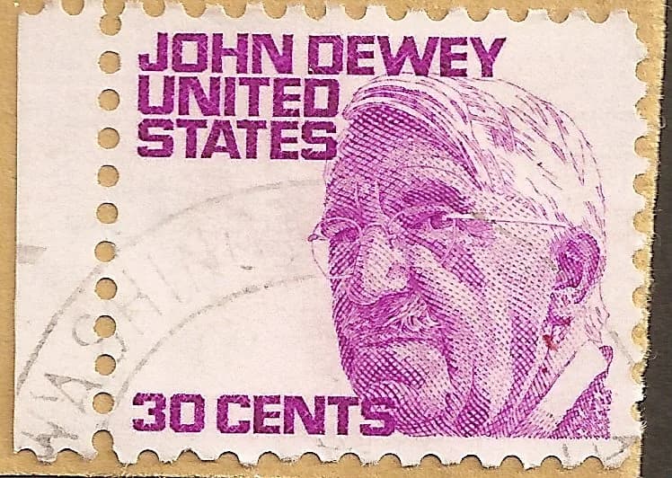 John Dewey - 30-cents stamp of the USA figuring american philosopher John Dewey, issued 21 October 1968.
