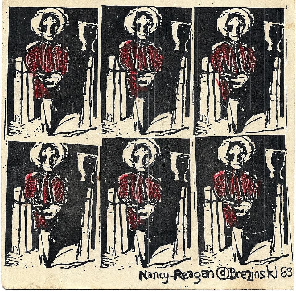 Nancy Reagan - this is original artwork by Edward Brezinski